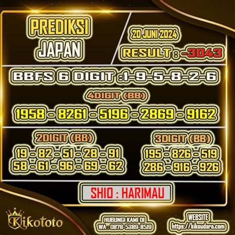Prediksi Japan 28 Juni 2024 .